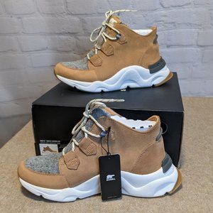 SOREL Women's Tawny Buff & White Suede Caribou Sneaker- NIB Size 9.5